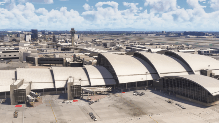 iniBuilds KLAX terminal exterior
