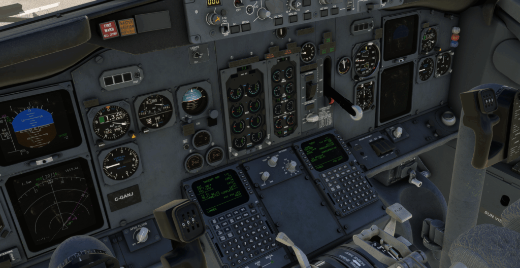 Image showing the engine instruments in the CSS 737, demonstrating the fact that the engines are not starting up