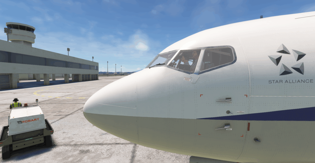 Image showing the nose area of the css 737 from a side profile, highlighting the odd shape of the nose