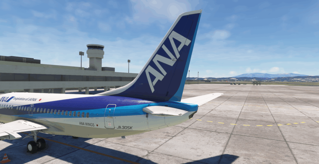 image showing the tail area of the 737, which shows an abnormally large gap between the tail and the rear tip of the aircraft