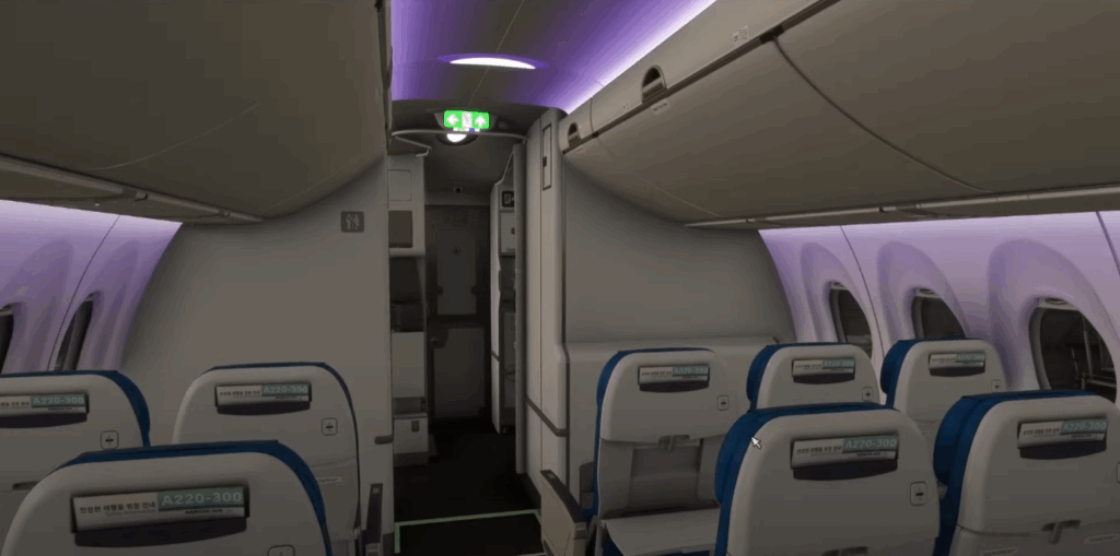 Synaptic Simulations A220 FSexpo and Livestream cabin lighting