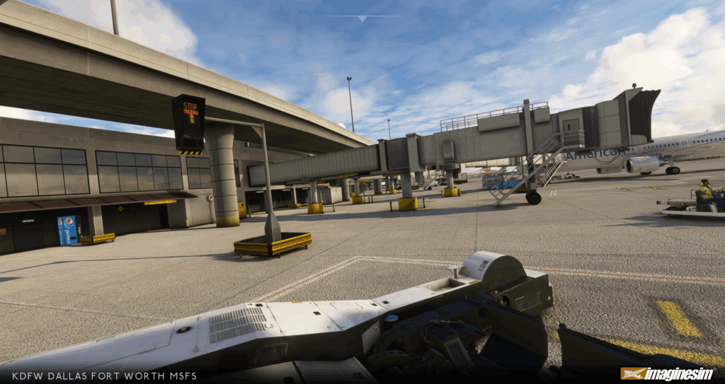 Imaginesim Dallas-Fort Worth International VDGS and jetways.