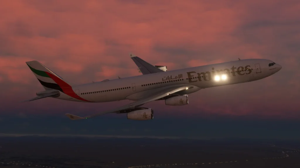Emirates liveried Airbus A340 from Latin VFR