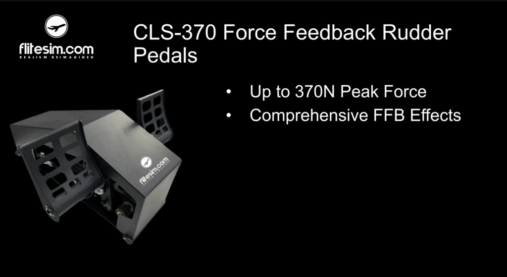 FliteSim.com CLS-370 Force-feedback rudder pedals