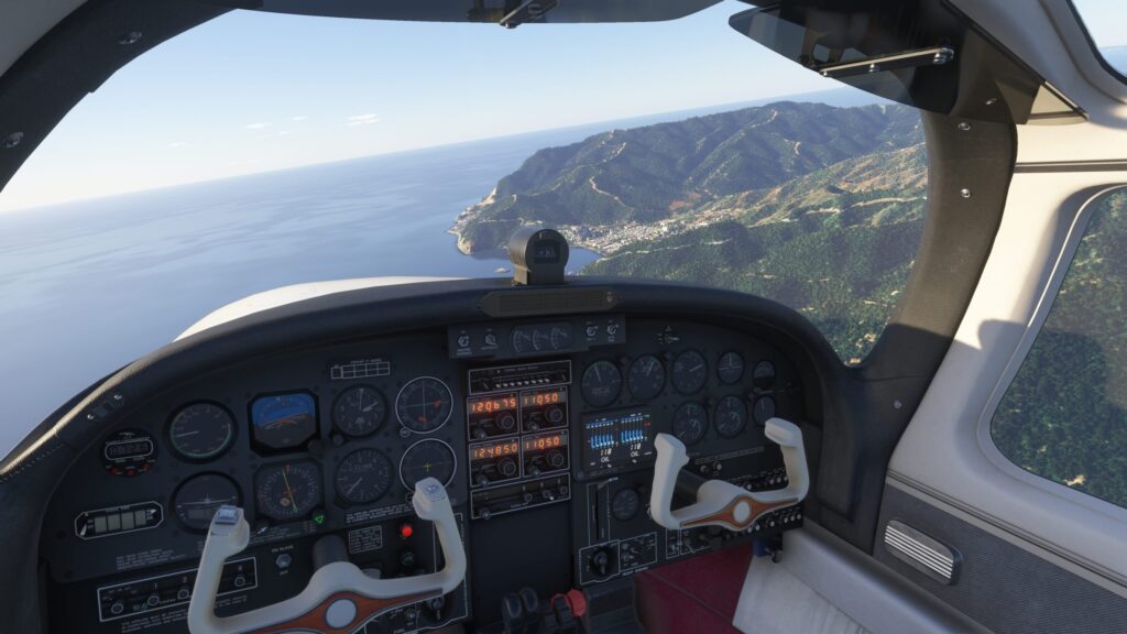 Image showing the cockpit in flight of the A2A Aerostar 600 