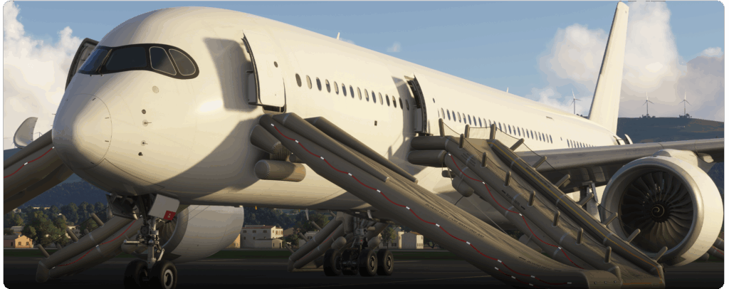 iniBuilds Airbus A350 Emergency Slides