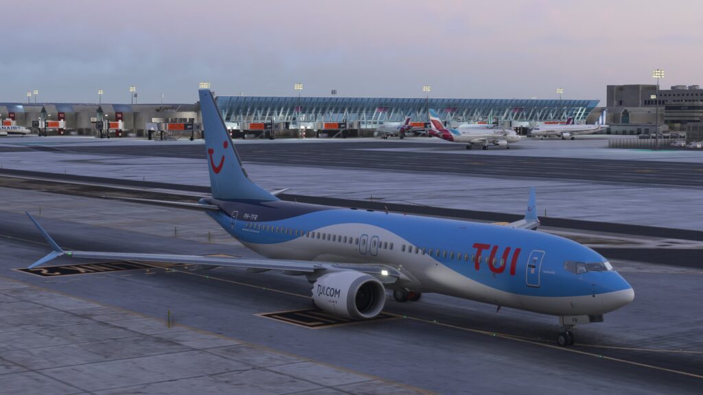 iFly 737 MAX TUI livery in MSFS 2024 (credit: AviationNL)