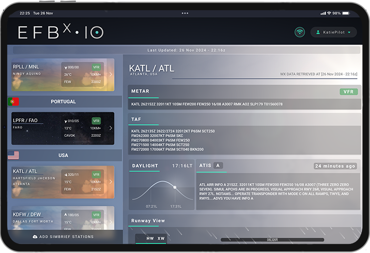 efbX weather app