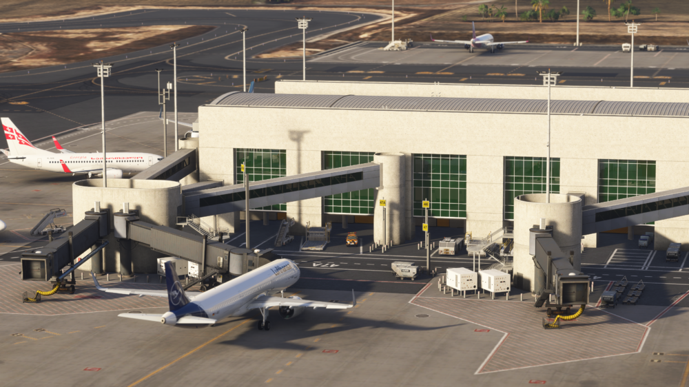 inibuilds Larnaca Terminal, aerial view