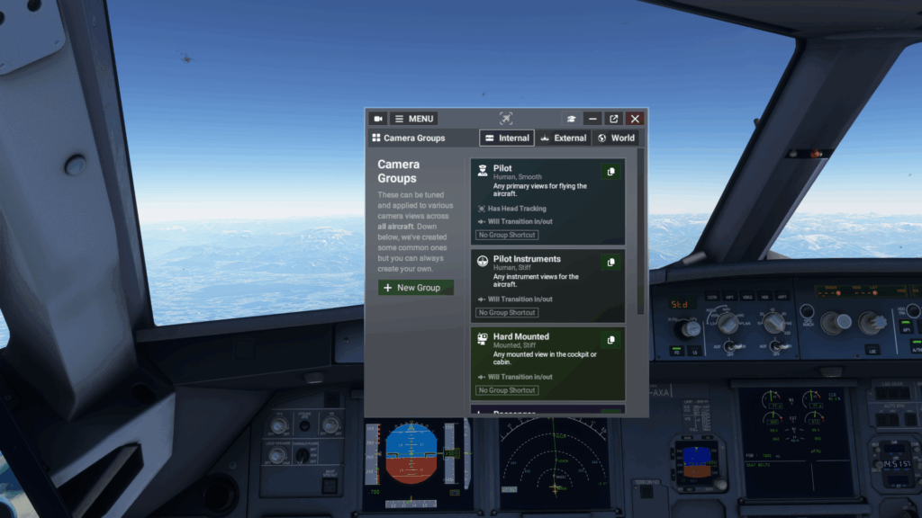 Parallel 42 ChasePlane for MSFS Settings page