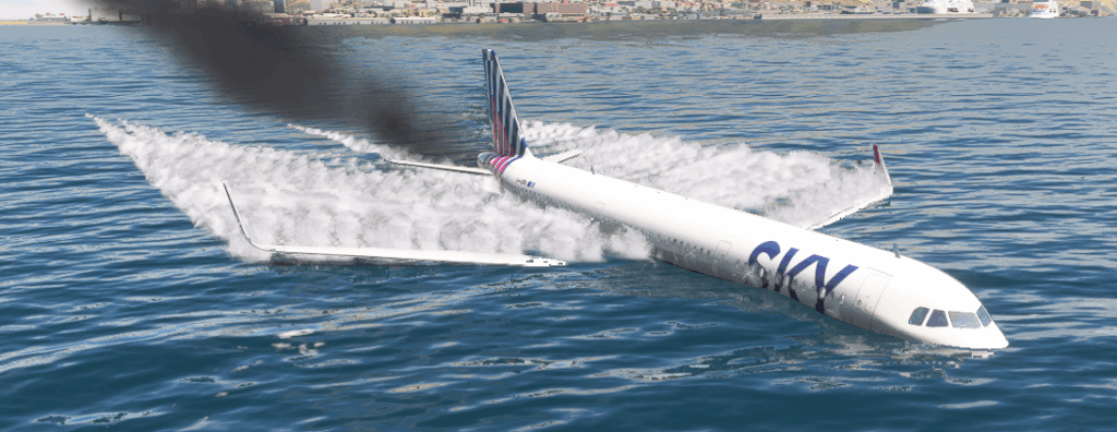 TriTriSim's TFX creates this Airbus' splash animation.