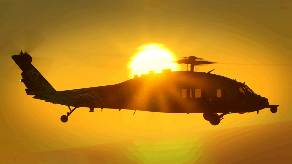 Miltech MH60 during sunset
