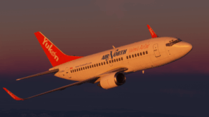 CSS 737-500 in the air