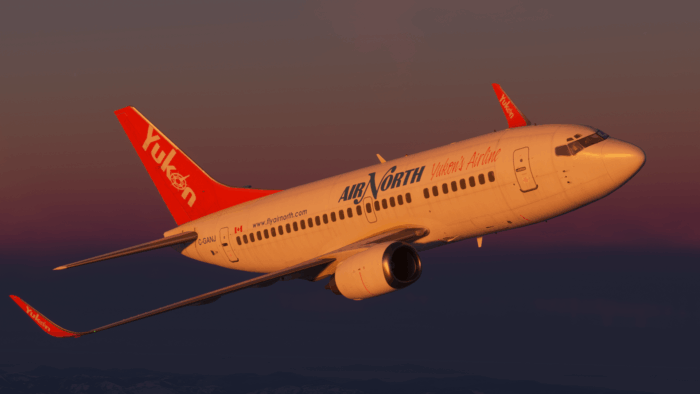 CSS 737-500 in the air