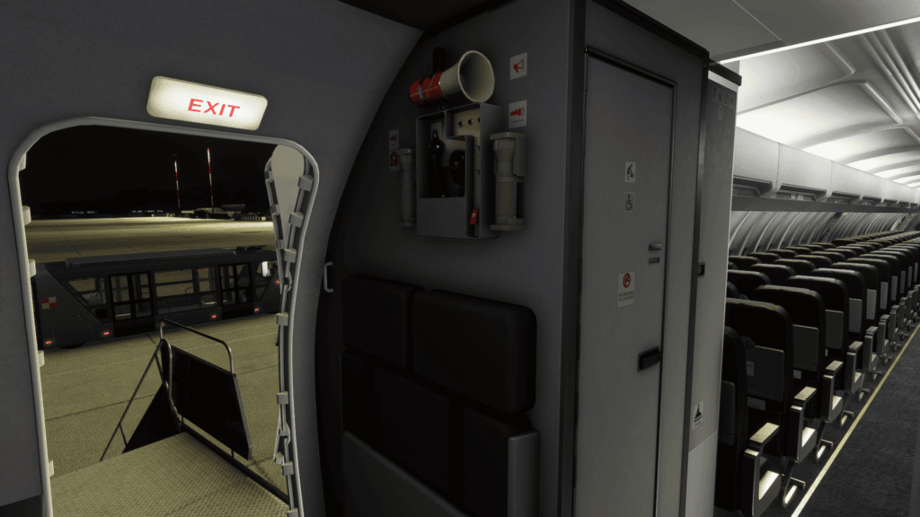 CSS 737-500 open door in galley