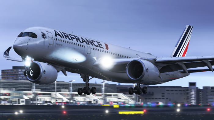 iniBuilds A350 Airfrance landing