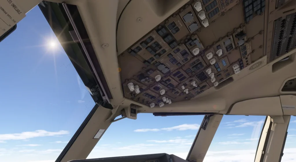 BlueBird 757 in MSFS 2024 overhead panel