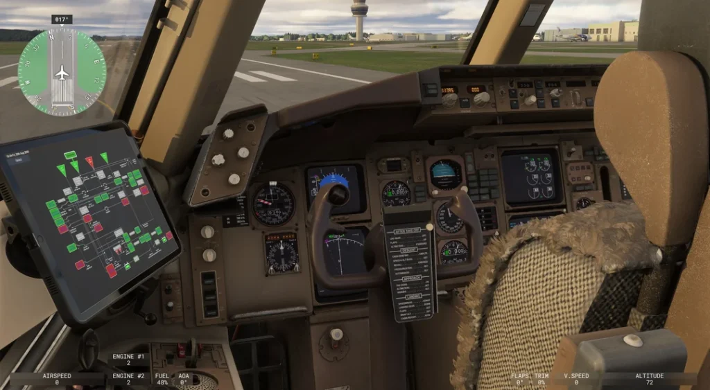 BlueBird 757 in MSFS 2024 look at the EFB