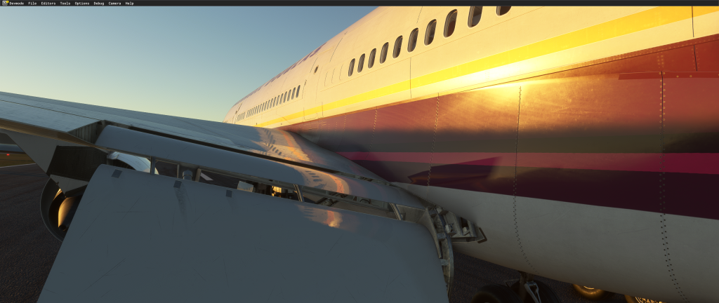 TFDi MD-11 Wing view from outside
