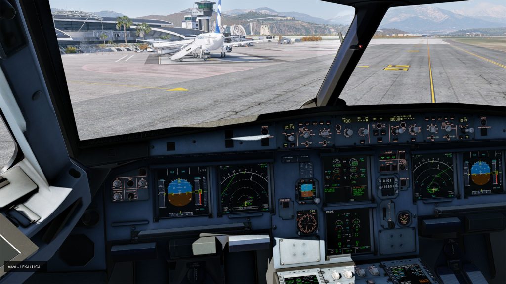 ToLiss A320 CEO Expansion Cockpit on the ground