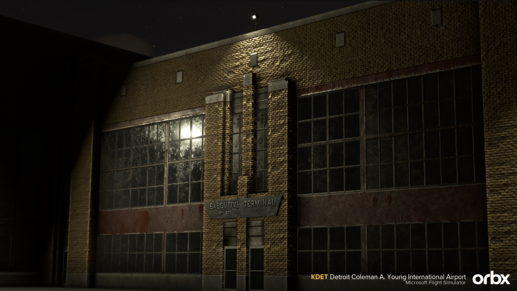 Orbx KDET MSFS Night Lighting