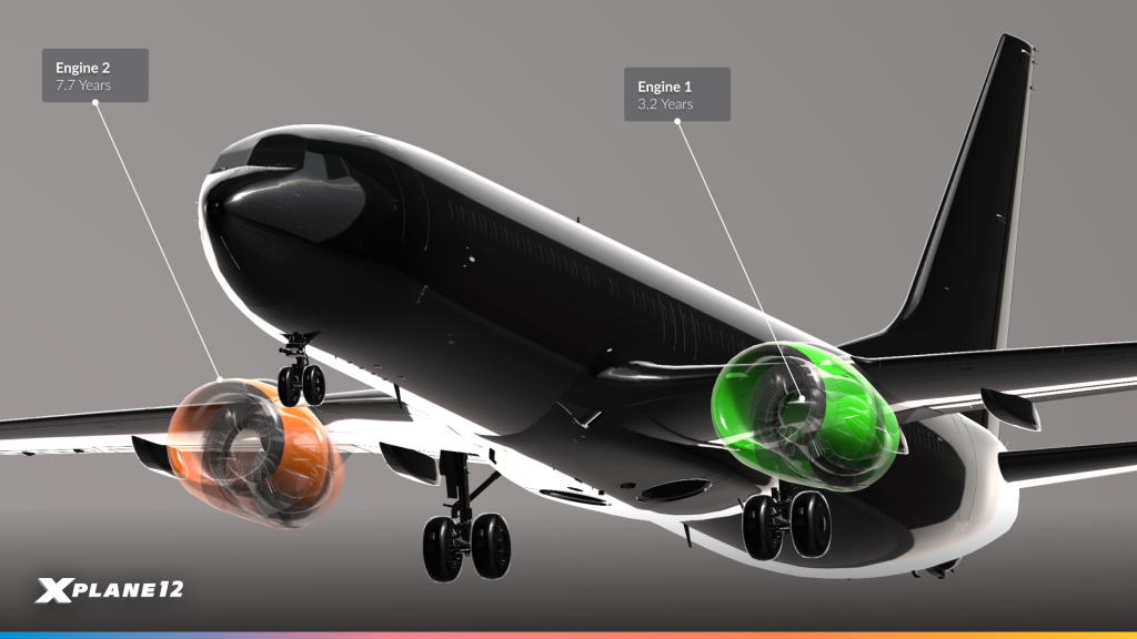 X-Plane 12.3.0 Simulated Engine Wear and Tear