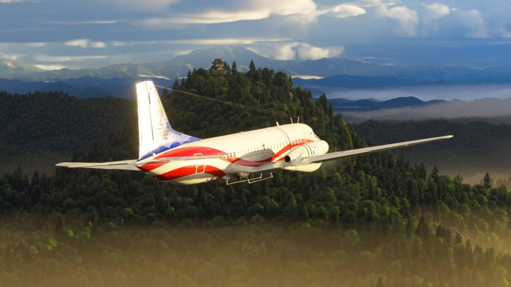 MSFS NAMC YS-11 Mid-Flight