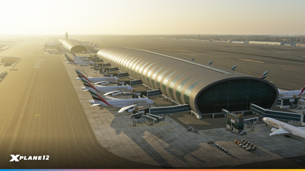 X-Plane 12.3.0 Dubai Airport (OMDB) Overhaul Airside