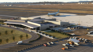 A Boeing 747 sits at Toowoomba Wellcamp Airport in MSFS.