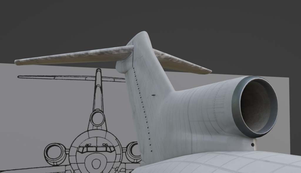 FSS 727-100 engine shot, work in progress