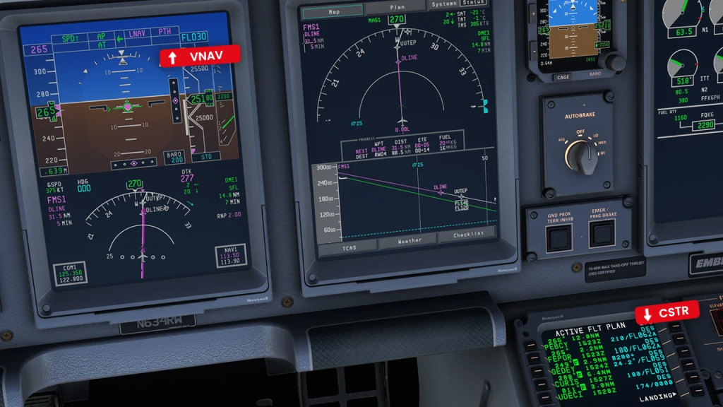 VNAV autopilot for the E-Jets