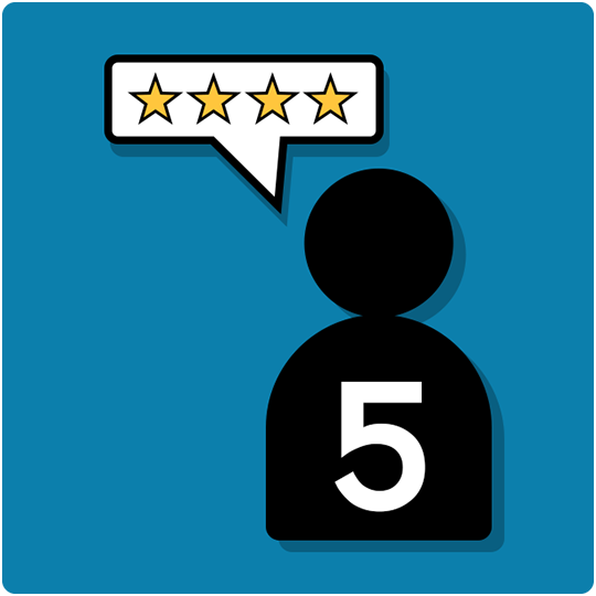 Publish 5 Reviews badge