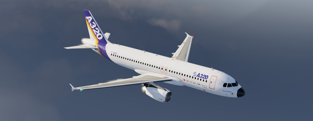 Toliss A320 pictured in X-Plane