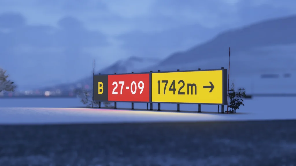 iniBuilds Svalbard ENSB MSFS 2024 Taxiway Sign