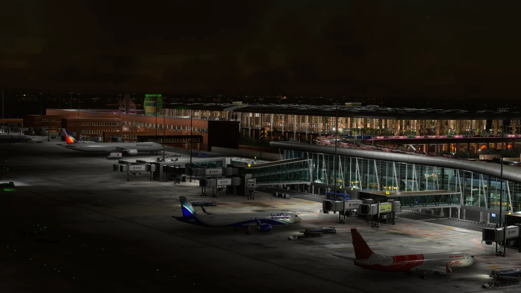 TaiModels Bengaluru for MSFS and MSFS 2024 Apron during the night