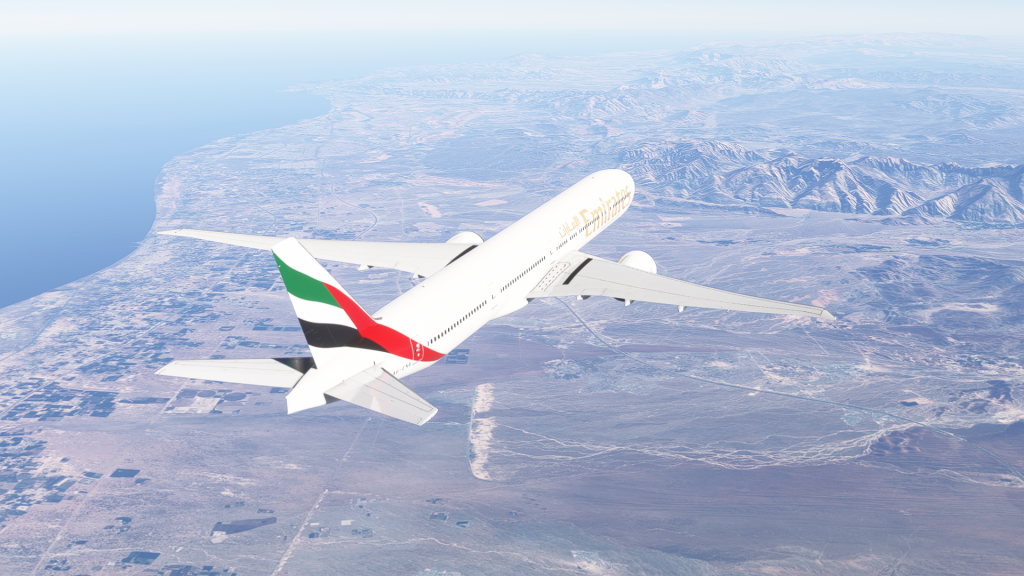 PMDG 777 Emirates in cruise