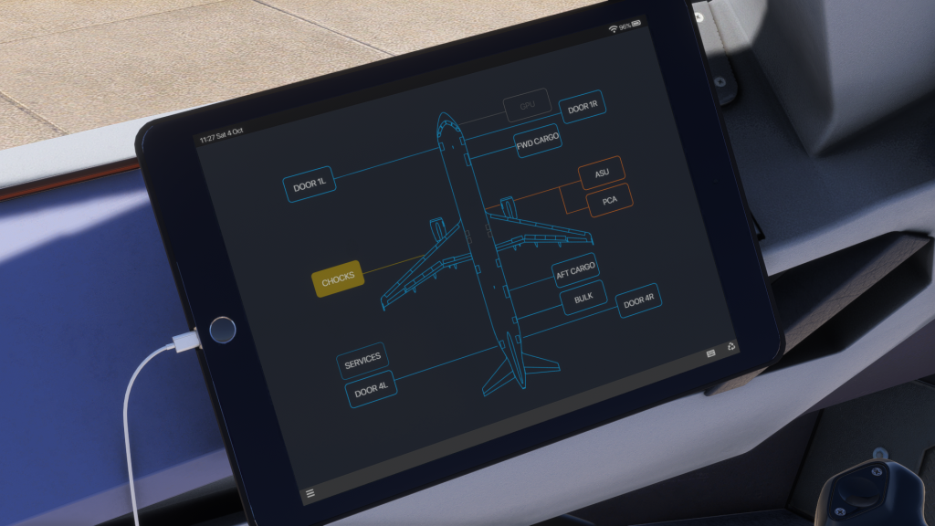 FSLabs A321 NEO Review EFB Ground Services page