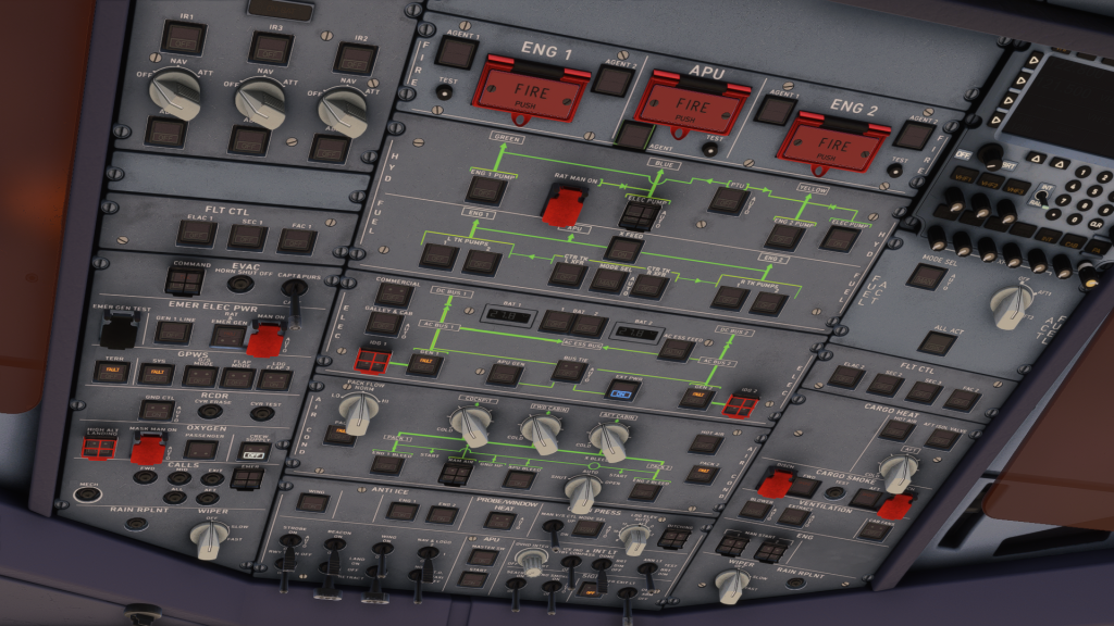 FSLabs A321 NEO Review Cockpit Overhead