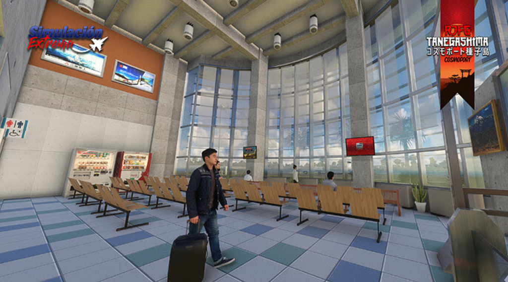 The modelled interior of Tanegashima Airport