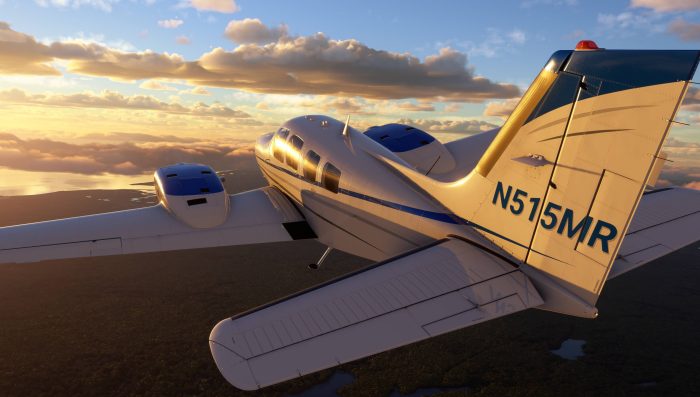 Black Square's Baron takes to the skies in MSFS.