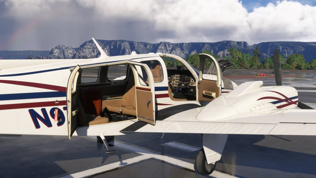 The Baron in MSFS with interactive doors.