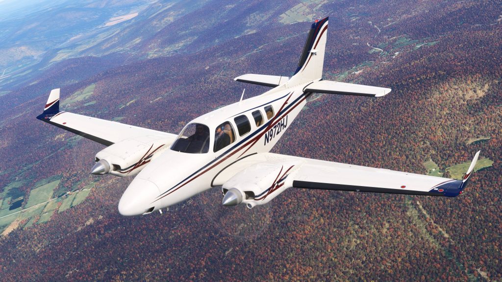 The Black Square Baron in MSFS has multiple configurations.