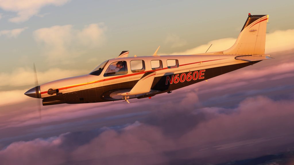 The Beechcraft Bonanza by Black Square cruising.