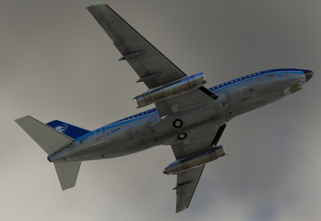 FlyJSim 732 update progress exterior shot