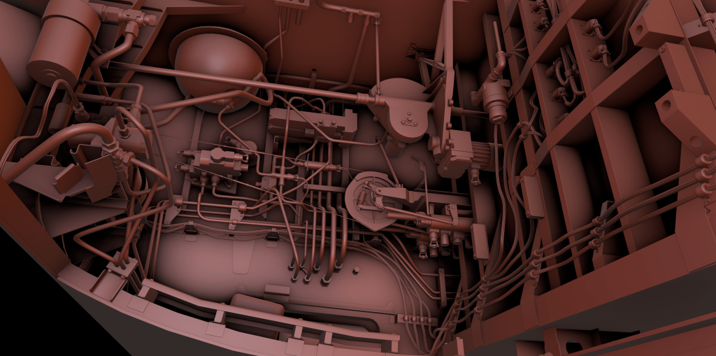 BlueBird Simulations left gear detail