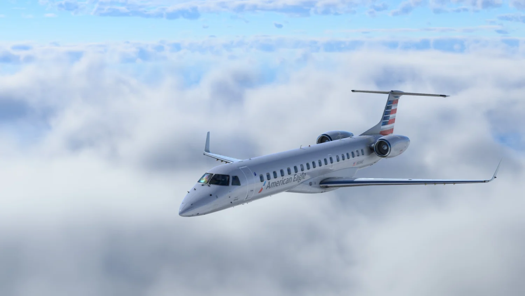 ERJ X-Crafts flying above the clouds, exterior