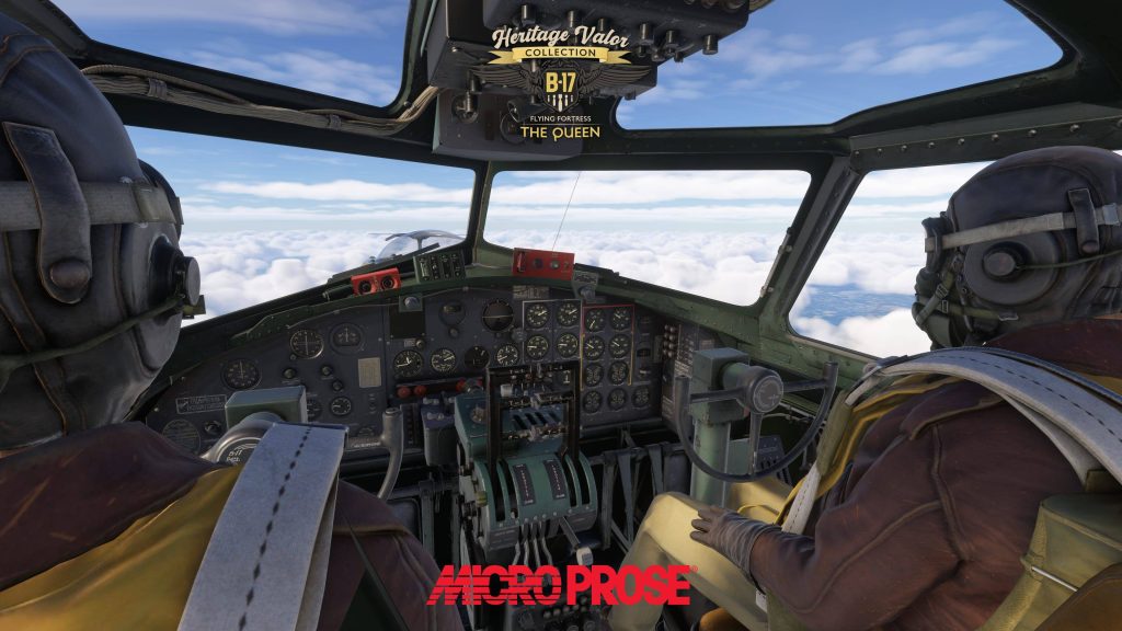 The cockpit of the Boeing B-17G is fully modelled.