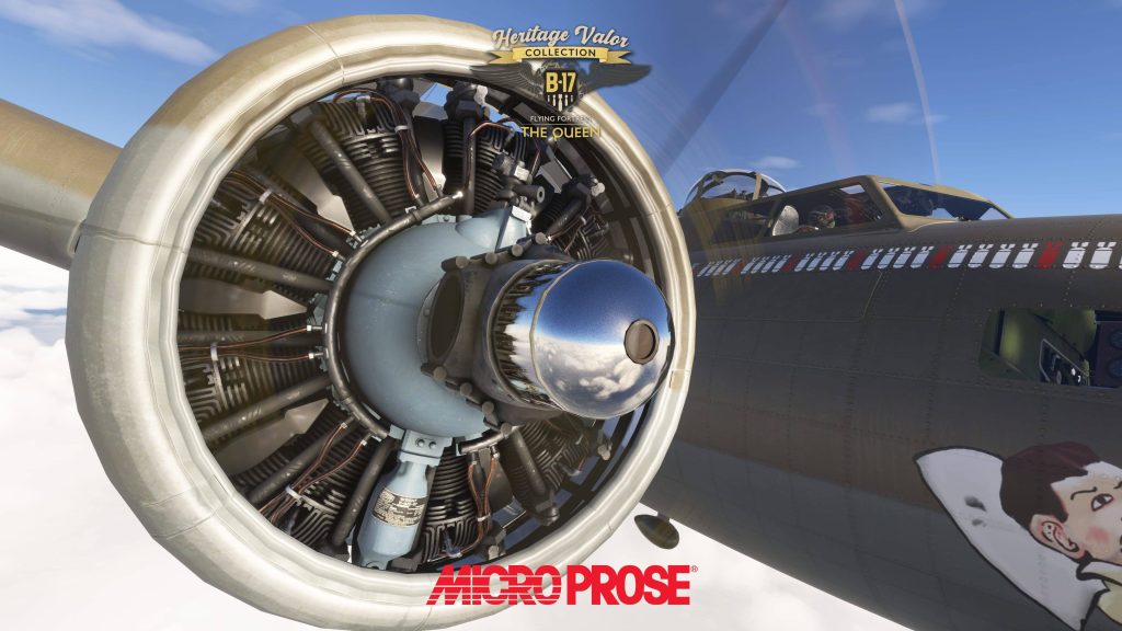 The famous Wright Cyclone engines of the B-17G.