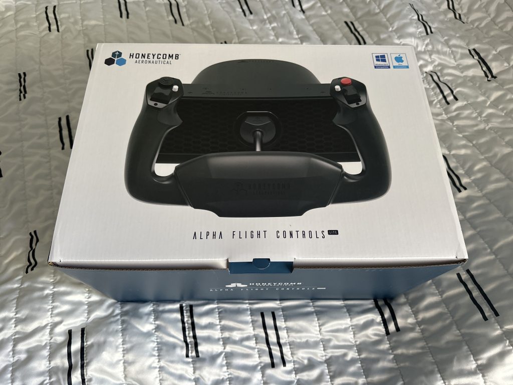 Image showing the box of the Honeycomb Alpha Lite controls