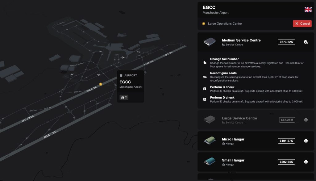 Ground infrastructure can now be built in V2 of FSCharter.